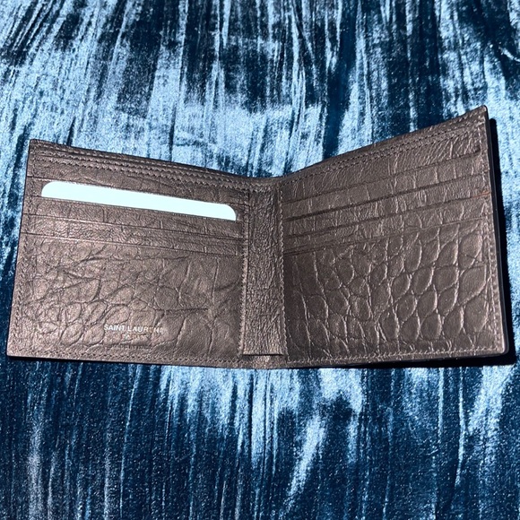 Saint Laurent Croc-Embossed Leather Wallet - Picture 2 of 4